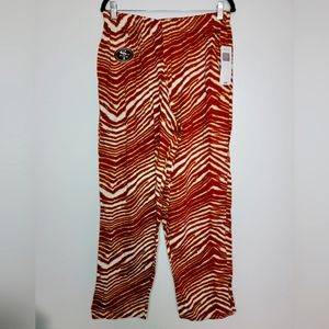 NWT Authentic NFL San Franscisco 49ers Men Large Long Pants Football Red Stripes
